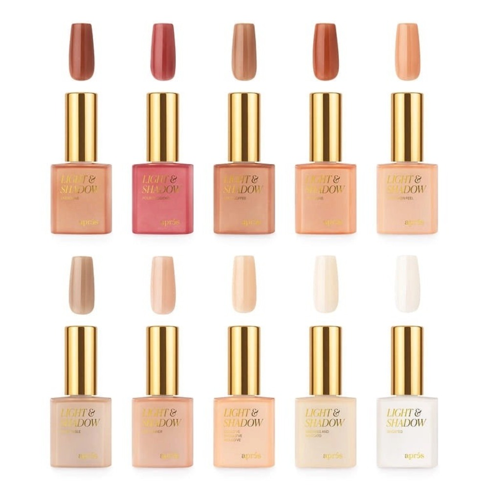 Apres Light & Shadow Fall Sheer Collection Gel Polish Set 10pcs New